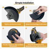 Cordless Angle Grinder for Dewalt 20V MAX Battery, Angle Grinder with 11000 RPM Brushless Motor, 3 Variable Speeds Grinders for Cutting, Griding, Polishing.(Tool Only) Starmingstm