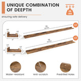 Floating Picture Ledge Shelves for Wall Set of 4, 72 Inch Wall Shelves with Lip Long Large Nursery Book Shelf for Toys Storage Kids Bookshelf Wall Mounted Living Room Bedroom Decor Frames FLYJOE