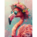 NEWENMO Diamonds Painting Kits for Adults Beginner DIY 5D Tropical Flamingo Diamond Art Paint with Round Diamonds, Full Drill Gem Art Flowers Diamonds Art Painting for Home Wall Decor 12x16 Inch NEWENMO