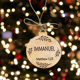 25 Pack Names of Jesus Ornaments, 5 cm / 2 inch Diameter | Name of Jesus Advent, Wood Hanging Ornaments with Savior Names, Ornaments for Christmas Tree Decor WoodArtSupply