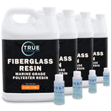 True Composites Fiberglass Resin Polyester Resin Marine Grade Resin 4 Gallon Kit with MEKP Hardener Polymer Resin Fiberglass Repair Kit Laminating Resin TRUE COMPOSITES