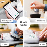 Cricut EasyPress Mini Heat Press - for Pressing Small Objects Like Shoes, Stuffed Animals, Hats & More - 3 Heat Settings & Precision Tip - Ceramic-Coated Heat Plate - Compact & Lightweight - Zen Blue Cricut