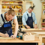 Betterhood Adjustable Height Workbench, 48" Rubber Wood Top Heavy Duty Workstation with Power Outlets, 2000 LBS Load Capacity Hardwood Worktable for Betterhood