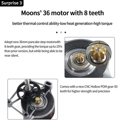 Imdinnogo BCZAMD 3D Printer Accessories Sherpa Mini Extruder Kit Metal Light Weight BM Extruder with Moon Motor 36 Stepper Dual Gear Compatible with Voro2.4 V0.1 0.2 Ender 3 V2 Pro Q5 QQ-S K3 - WoodArtSupply