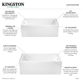 Aqua Eden VTAP6032R22 60-Inch Acrylic 3-Wall Alcove Tub with Right Hand Drain Hole, Glossy White Kingston Brass