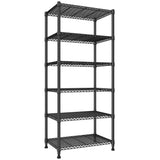 REIBII 72’’H Wire Shelving, 6 Tier Garage Shelving Units and Storage Shelves Heavy Duty, Adjustable Heavy Duty Metal Shelves for Storage Shelves for Pantry Kitchen Garage, 24’’W X18’’D X72’’H REIBII