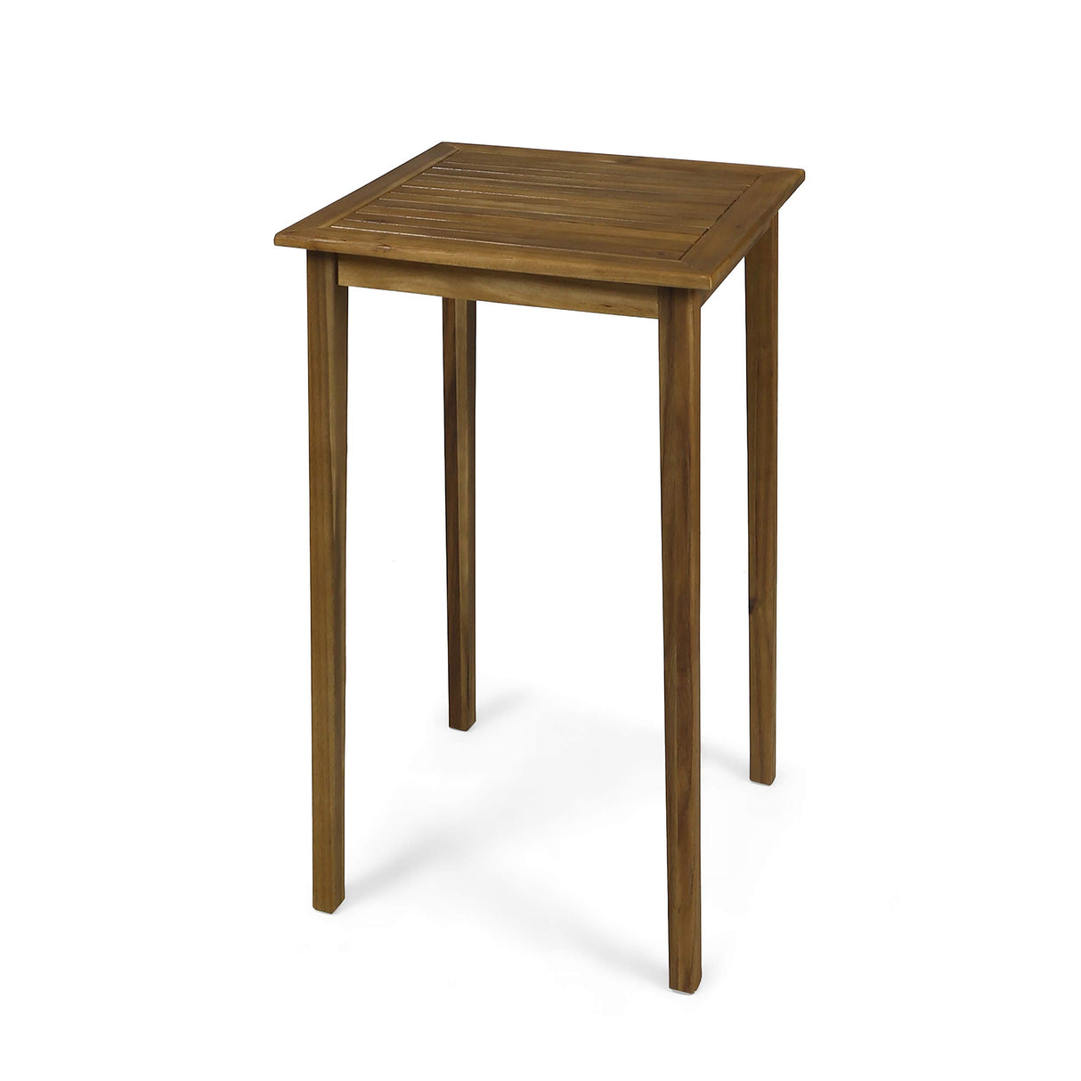 Christopher Knight Home Teresa Outdoor Minimalist Acacia Wood Square Bar Table Teak Finish Christopher Knight Home