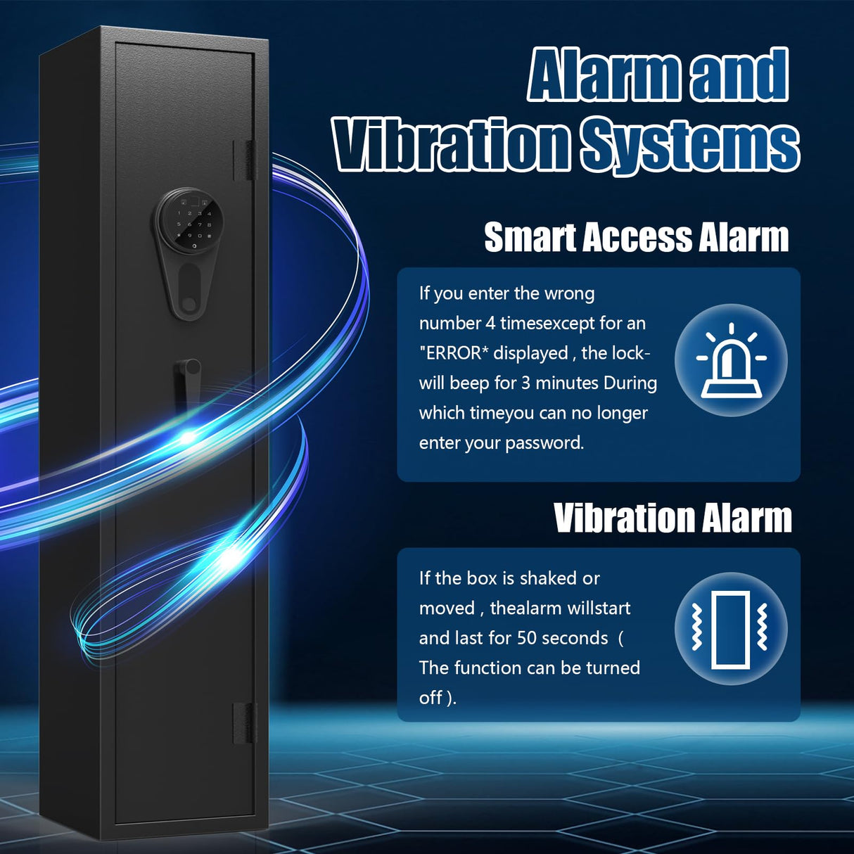 KAER 4-5 Gun Safes,Gun Safe for Rifles and Pistols,Shotgun Rifle Safe,Gun Safes for Rifle and Shotguns,Long Gun Cabinets with Fingerprint/Digital Keypad/Removable Shelf for Rifles Safes KAER