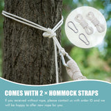 Brazilian Hammock with Tree Straps - Canvas Hammocks Portable Hammock with Carry Bag for Backyard, Porch, Outdoor and Indoor Use Blue & Green INNO STAGE