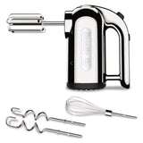 Dualit Hand Mixer - 400W - Strong Grip Handle - Attachments Included - Integral Plug Storage - 4 Speed Settings - Repairable gears - Flat Beaters, Dough Hooks, Balloon Whisk Dualit