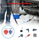 Clear Power 100 ft 14/3 SJTW -50°C Extreme Cold Weather Outdoor Indoor Extension Cord, Blue, Grounded Plug and Lighted Connector, Ideal for Snow Blowers and Power Tools, DCOC-0078-DC Clear Power