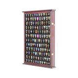 144 Shot Glass Display Case - Large Wall-Mounted Shadow Box with UV Protection, Perfect for Home Decor | Wall-Mounted Cabinet Curio Shadow Box for Action Figures Small Figurines Rack Lockable Door ARRAWIS