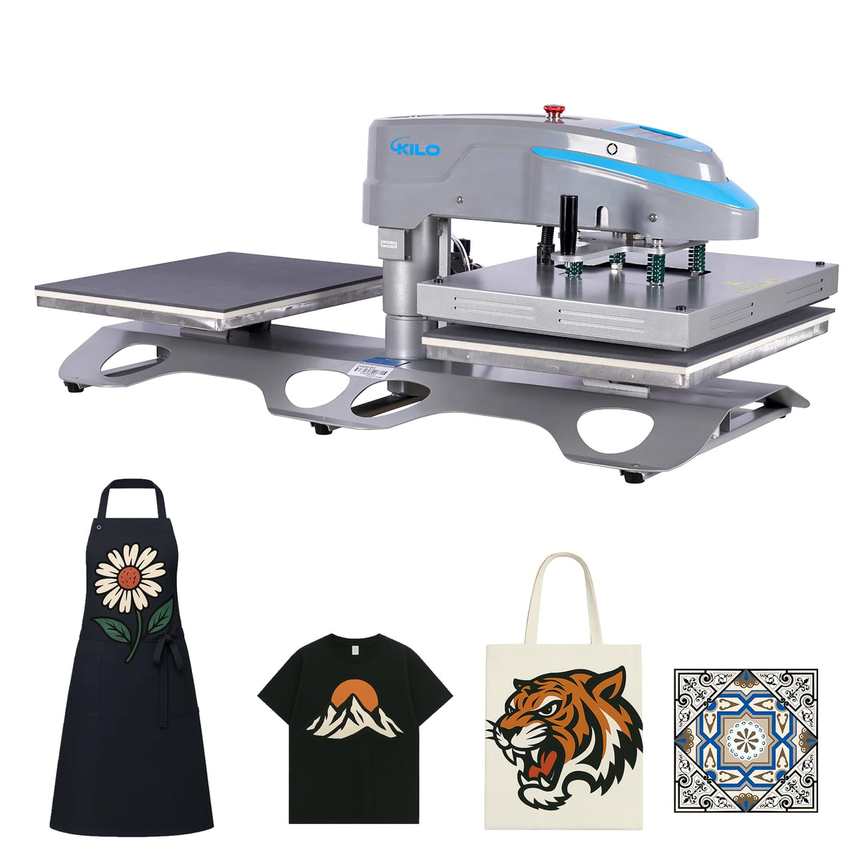 16x20 Pneumatic Dual Platen Heat Press Machine, Swing Head and Press Down Automatically, T-Shirt Printing Machine with Shaking Head Function - Sublimation Transfer Machine Anranni