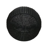 Household Essentials Handwoven Resin Storage Stool Ottoman, Black Household Essentials