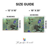 Ledgebay DIY Paint by Numbers Kit for Adults Framed Canvas Beginner to Advanced Paint by Numbers Kit, Kits Include Acrylic Paint Set, Brushes & Tabletop Easel (Hummingbird 12" x 16" Framed) Ledgebay