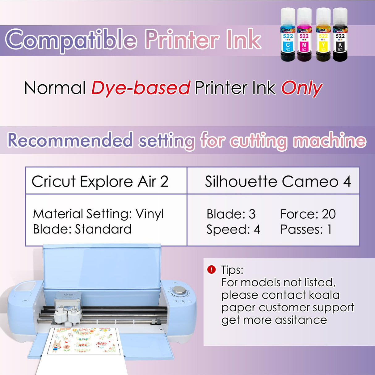 Koala Printable Vinyl Sticker Paper for Inkjet Printers - 20 Sheets Glossy White Water-Resistant Adhesive Label Paper - 8.5x11 Inch, Tear-Resistant, Removable KOALA PAPER