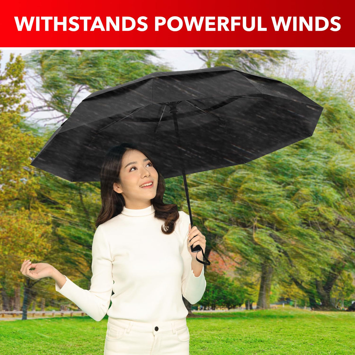 Repel Umbrella Windproof Travel Umbrellas for Rain - Easy Auto Open Close, Durable & Compact Umbrella, Strong Fiberglass Frame, Waterproof Canopy - Backpack, Purse, Portable Umbrella for Travel Repel Umbrella