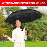 Repel Umbrella Windproof Travel Umbrellas for Rain - Easy Auto Open Close, Durable & Compact Umbrella, Strong Fiberglass Frame, Waterproof Canopy - Backpack, Purse, Portable Umbrella for Travel Repel Umbrella
