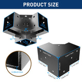 Pergola Brackets 4x4 3-Way 4pcs Right Angle Corner Bracket, Easy Installation Crossbeam Corner Brackets for Gazebos, Patio Pergolas, Log Cabin Outdoor MEWSDEN