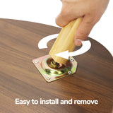 BAMEOS Bamboo Nesting Triangle End Table,Set of 2 Coffee Table Modern Minimalist Side Table for Living Room (Walunt) BAMEOS