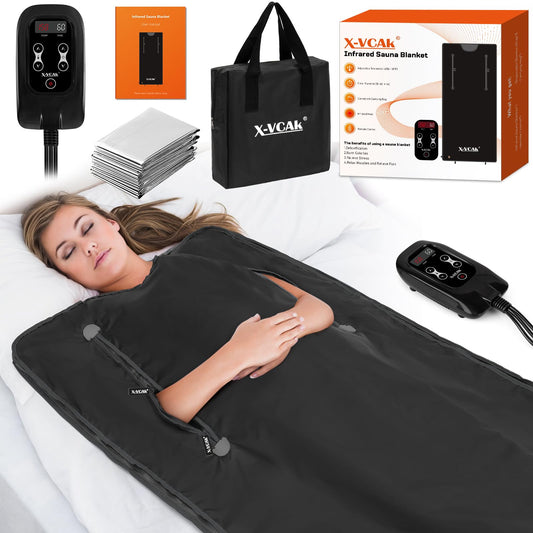 X-Vcak Sauna Blanket, Sauna, Portable Sauna for Home, 86-158℉, 20-60 Minutes Timer, 6 ft x 2.62 ft