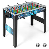 Goplus Foosball Table, Freestanding Soccer Table Game with 2 Footballs, Ergonomic Handle, 18 Realistic Players, Adults Youth Kids Foosball Games for Indoor, Game Room, Office, Party Goplus
