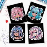 DIAMOND DOTZ Neon Flock Anime Girls Diamond Painting Kits for Adults - Colorful Diamond Art Kits a Relaxing Creative Craft Kit with Dotz Gems 10x8 DIAMOND DOTZ