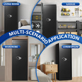 10-14 Gun Cabinet, Large Gun Safe for Rifles and Pistols, Gun Cabinet with Adjustable Shelves and Locking Built-in Cabinet,Shotgun Safe,Long Gun Safe with Dual Alarm & Mute Mode SHICHI