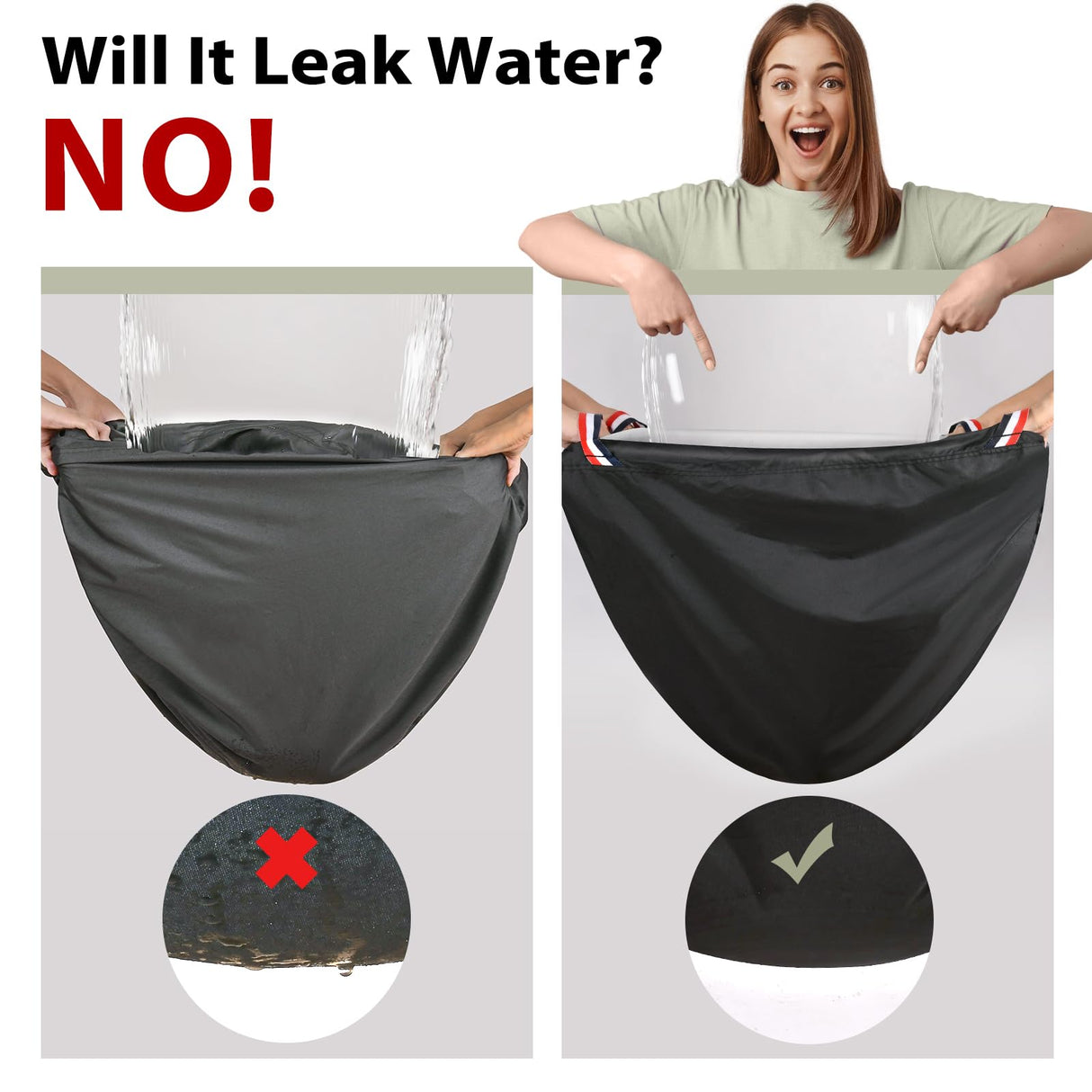 KylinLucky Patio Furniture Covers Waterproof for Chairs, Lawn Outdoor Chair Covers Fits up to 32 W x 37 D x36 H inches 2 Pack Black KylinLucky