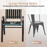 PIZZELLO 7 Pieces Outdoor Dining Set, 106" Aluminum Extendable Patio Dining Table w/ 6Pcs Stackable Patio Chairs, All Weather Outdoor Table and Chairs Sets for Backyard, Garden, Deck and Poolside PIZZELLO