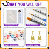 Skull Paint by Numbers Kit for Adults, Skull Paint by Numbers Kit for Adults Beginner, Skeleton Paint by Number Kits for Gift Home Decor 16''W x 20''L hkejoi