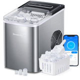 GoveeLife Smart Ice Maker Machine Countertop with Self Cleaning, Voice Remote, 26lbs in 24Hrs, 9 Ice Cubes in 6 Minutes 3 Sizes, Portable Ice Makers with Basket and Scoop, for Home Kitchen Camping RV GoveeLife