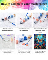 TOCARE Paint by Numbers kit for Adults Flowers Rose Butterfly Paint by Number Canvas, Acrylic Adult Paint by Number Kits Flower 16x20inch TOCARE