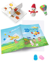 3D Pen Painting Drawing Book, Reusable Colored 40 Pattern Thick Paper Templates with Two Clear Plate, 3D Painting Graffiti Stencils for Kids DIY Gifts, Vomika Vomika