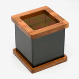 Infinity Mirror Tea Light Holder, Glass Hurricane Candle Holder, Wood Candle Night Lights, Infinity Cube Unique Tea Light Holder, Table Decor, Wedding Gift, Bedroom Night Light, Rustic Home Decor Ashel Art