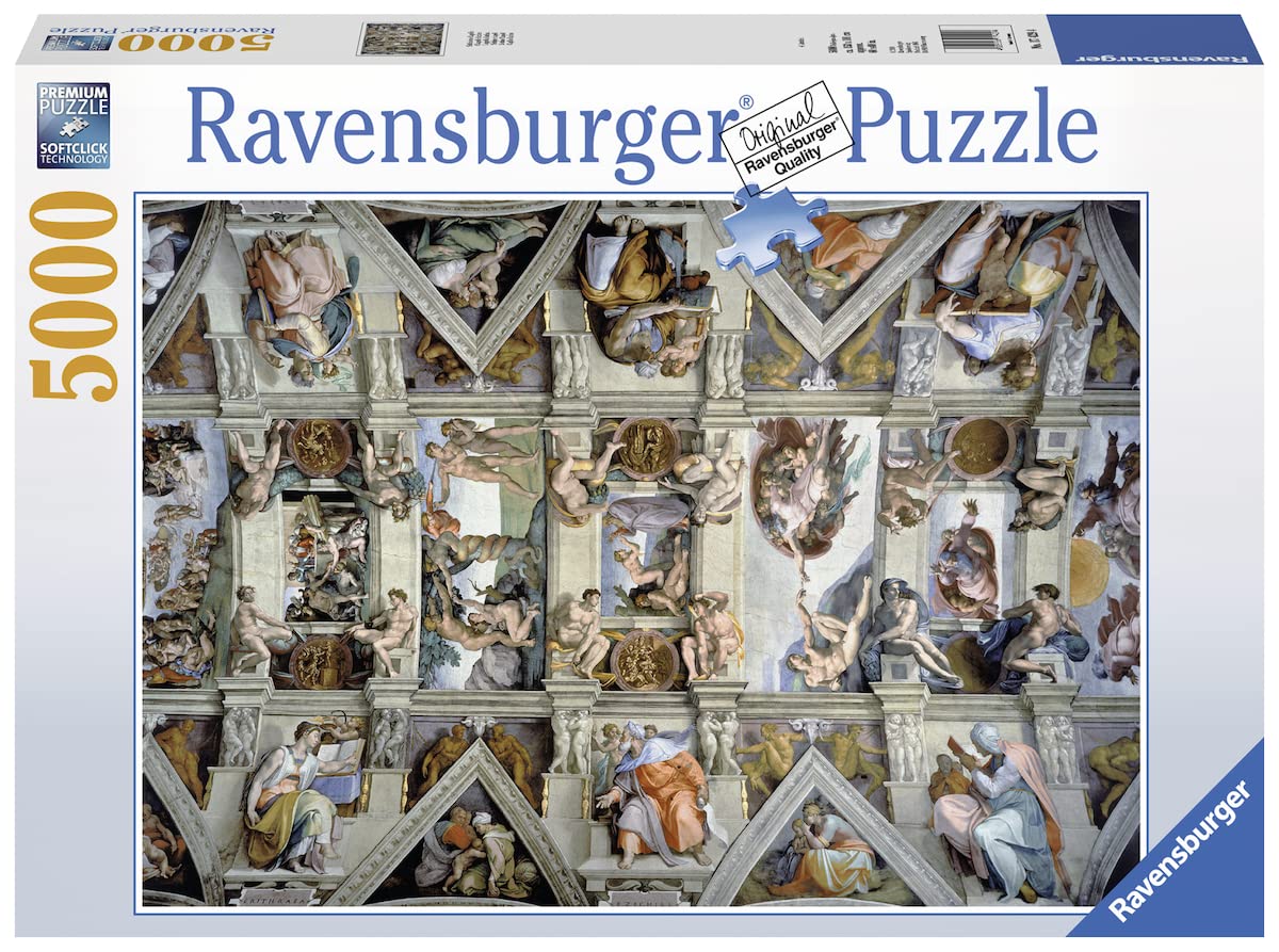 Ravensburger Sistine Chapel 5000 Piece Jigsaw Puzzle for Adults - 17429 | Premium Quality Blueboard | Anti-Glare Surface | Precision Fit | Perfect for Group Activities Ravensburger