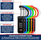 TSA Approved Tactical Gun Case Lock - Protective Rubber Sleeve & Cut-Resistant MonoShaft - Secure Single Shaft Padlock for Guns Luggage Rifles Pistols & Revolver Cases - Child Safe Cedar Mill Fine Firearms