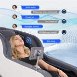 OWAYS Massage Chair, 2024 3D Massage Chairs, AI Voice Control Zero Gravity Massage Chairs Full Body Shiatsu Scan and Recliner Chair SL Track with Yoga Stretch, Heating, Touch Screen (White&Blue) OWAYS