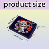 yzARTche Diamond Art Painting Christmas Credit Card Wallet, RFID Blocking Gem Art Leather Zipper Card Holder Wallet for Women-11-Cat yzARTche