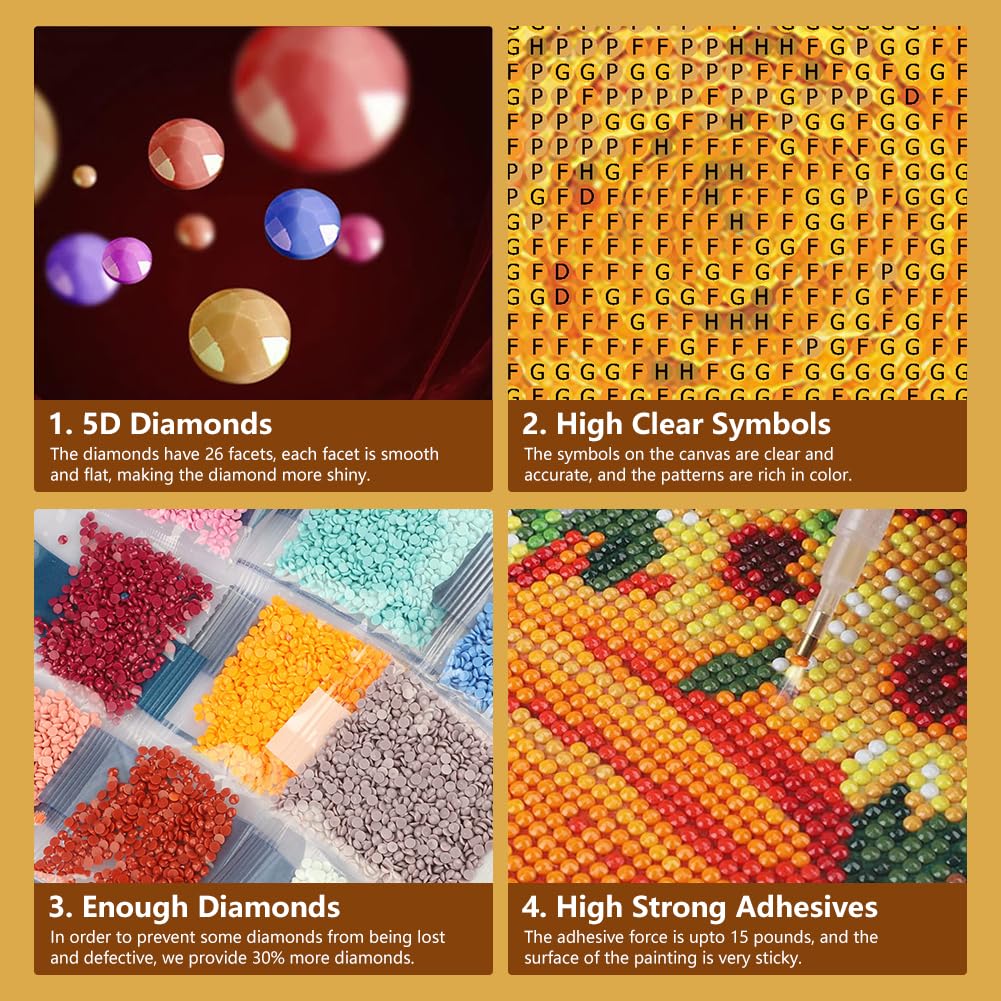 Sanjee Fantasy Diamond Painting Kits for Adults, 5D DIY Tree Diamond Art Kits for Beginners, Round Full Drill Diamond Dots Paintings Diamond Painting for Home Wall Decoration Gift, 12x12inch Sanjee