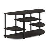 Furinno JAYA Simple Design Corner TV Stand, Espresso/Black Furinno