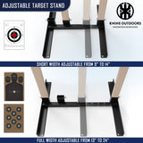 KNINE OUTDOORS Shooting Target Stand for Outdoors, Durable Paper Target Holder with Stable Adjustable Base for Paper Shooting Targets Cardboard KNINE OUTDOORS
