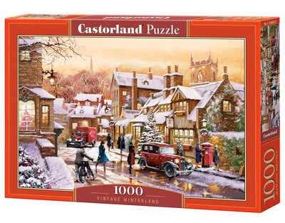 CASTORLAND 1000 Piece Jigsaw Puzzle, Vintage Winterland, Winter Puzzle, Snow, Adult Puzzle, Castorland C-104802-2