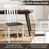 Giantex Wooden Dining Chairs Set of 2, Farmhouse Kitchen Chair with Hollowed Backrests & Rubber Wood Seats, Rustic Wood Side Chairs for Home Living Room Restaurant Giantex