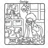 Girl Moments: Vol. 2 Coloring Book for Adults and Teens Featuring Cute Cozy Daily Activities for Relaxation Coco Wyo LLC