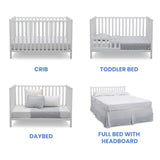 Delta Children Heartland 4-in-1 Convertible Crib - Greenguard Gold Certified, Bianca White Delta Children