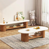 Farmhouse Coffee Table for Living Room,Solid Wood Coffee Table with Storage Shelf,Rectangle Center Table Oak Wooden Living Room Table Accent Cocktail End Table(39" W, White A) topjia