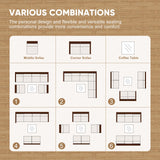 JOYURE 7 Piece Wicker Patio Furniture Set,Outdoor Conversation Sectional Sofa w/Coffee Table,All-Weather Outdoor Sofa with Thick and Anti-Slip Cushions for Deck,Poolside,Garden,Beige JOYURE