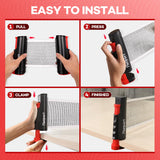 FBSPORT Ping Pong Paddle Set, Table Tennis Set with 4 Rackets and 8 Balls, Retractable Net with Storage Bag - Pingpong Paddle Accessories for Indoor/Outdoor Games FBSPORT