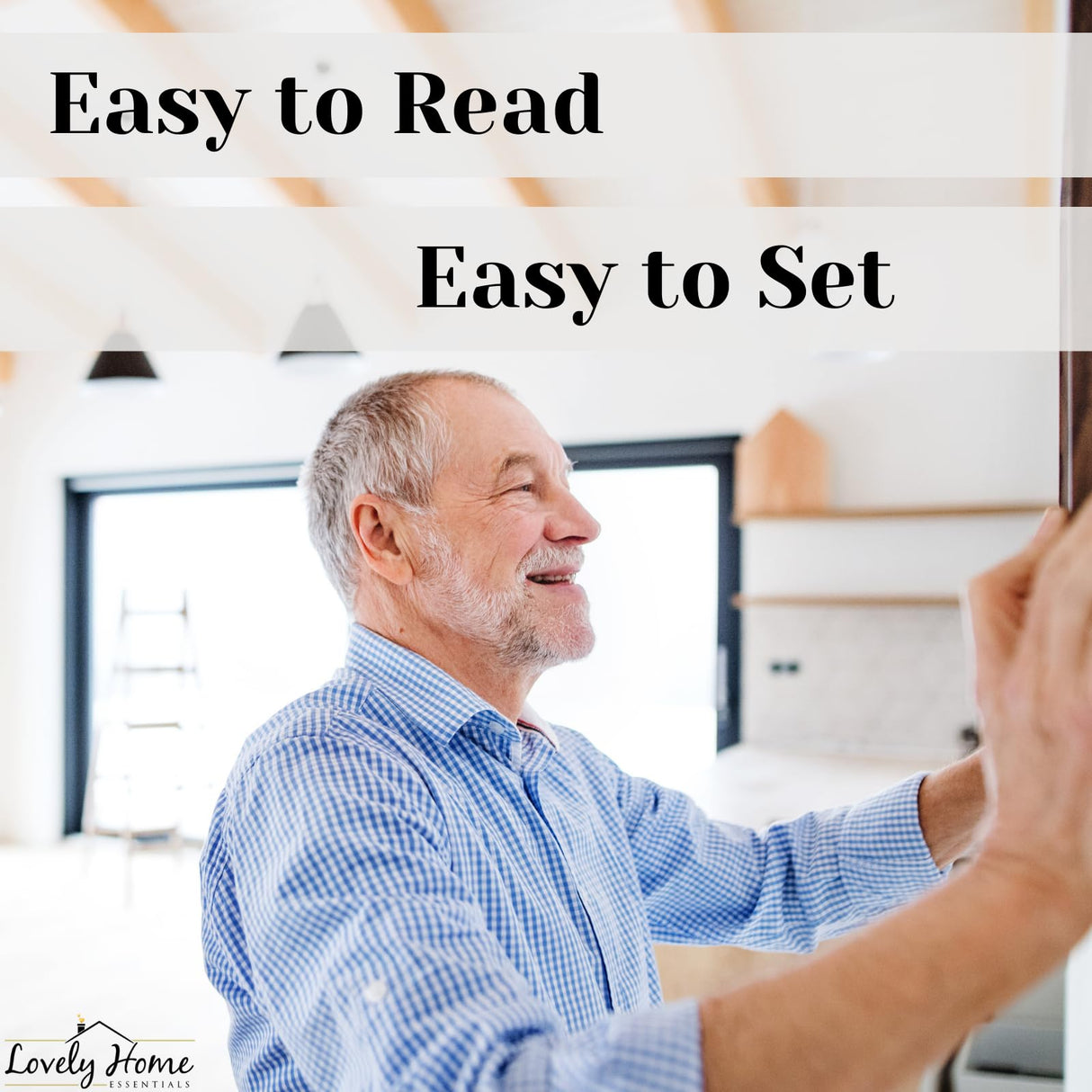 Pendulum Wall Clock Battery Operated - Wooden Hanging Grandfather Wall Clock with Pendulum, 23.5x9 inch - Quiet, Non-Chiming, with Real Wood for Living Room Decor, Office & Home Décor Gift Lovely Home Essentials